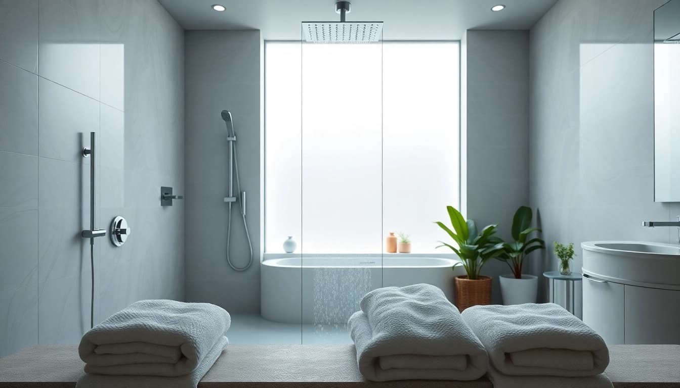 Experience luxurious elegant showers Australia with modern designs and serene atmosphere in a stylish bathroom.