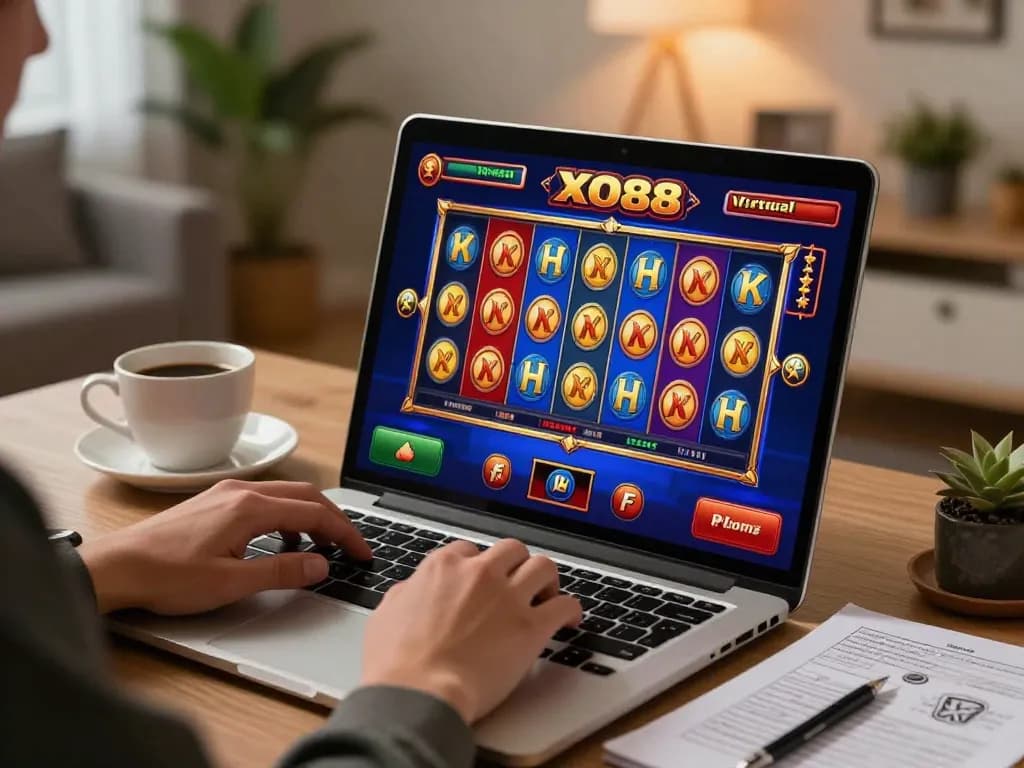 Experience exciting online slots at XO88 with a dynamic gaming setup at home.