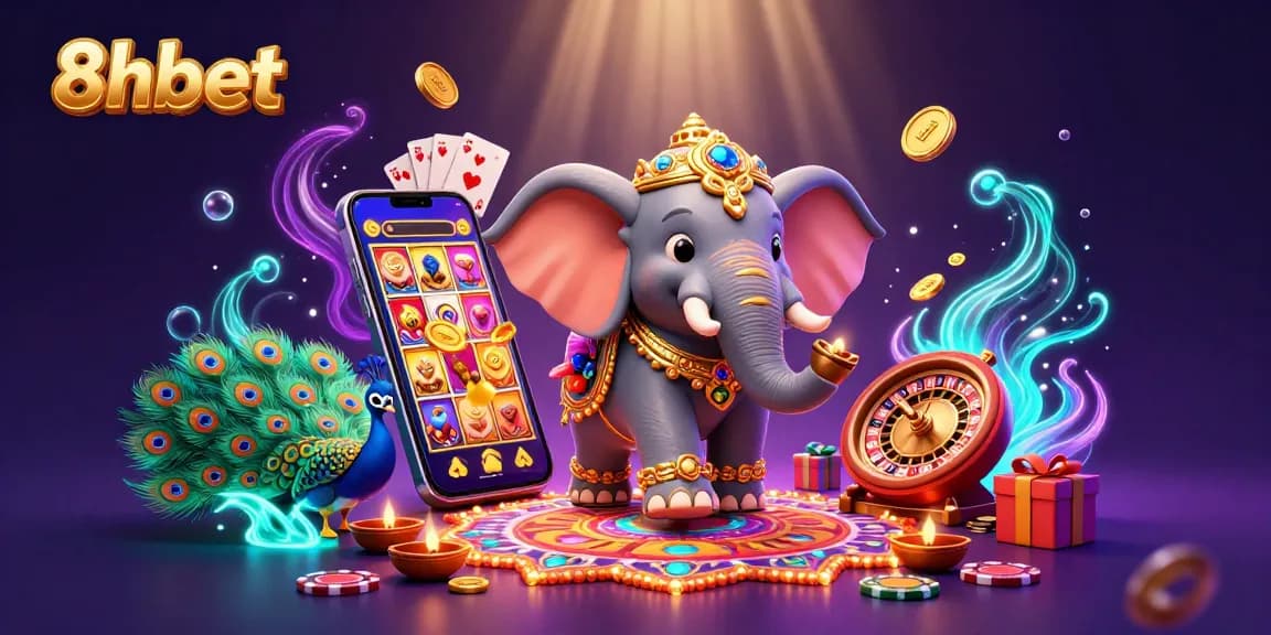 Experience thrilling wins with 8xbet’s vibrant slot games and dynamic casino elements in this engaging illustration.
