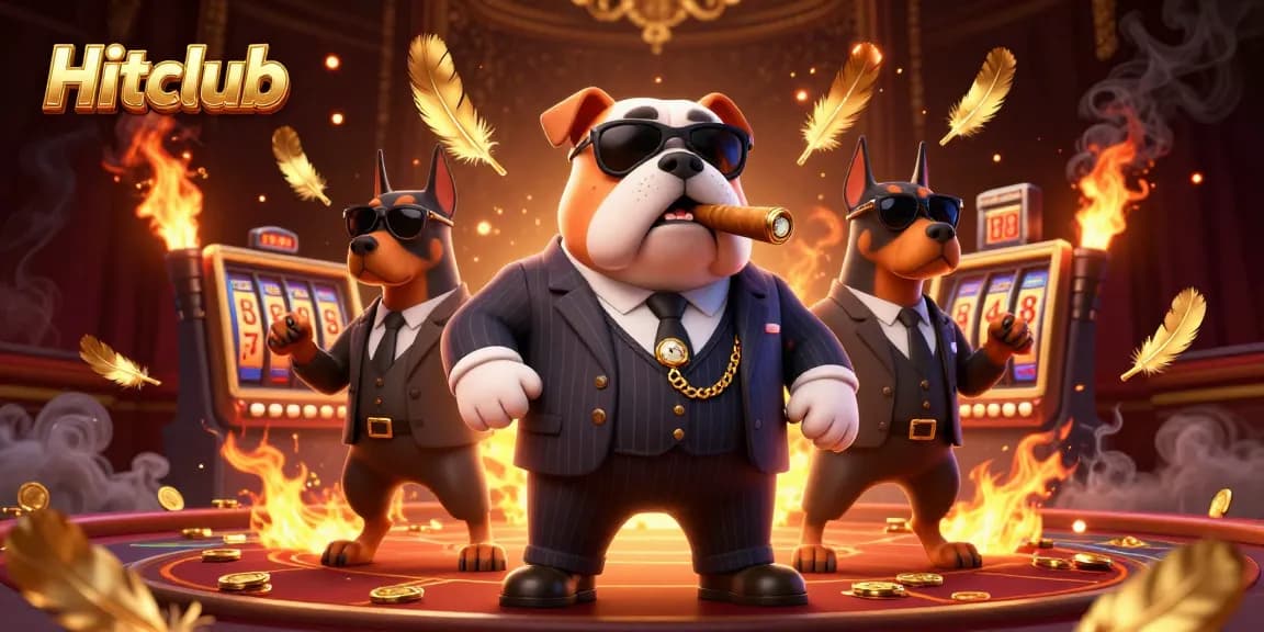 Hitclub showcases thrilling slot games and dynamic casino energy in a vivid 3D illustration.