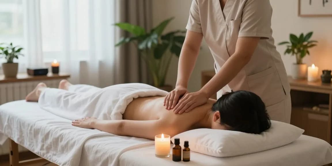Experience a soothing 수지출장마사지 in a tranquil home setting with a professional therapist.