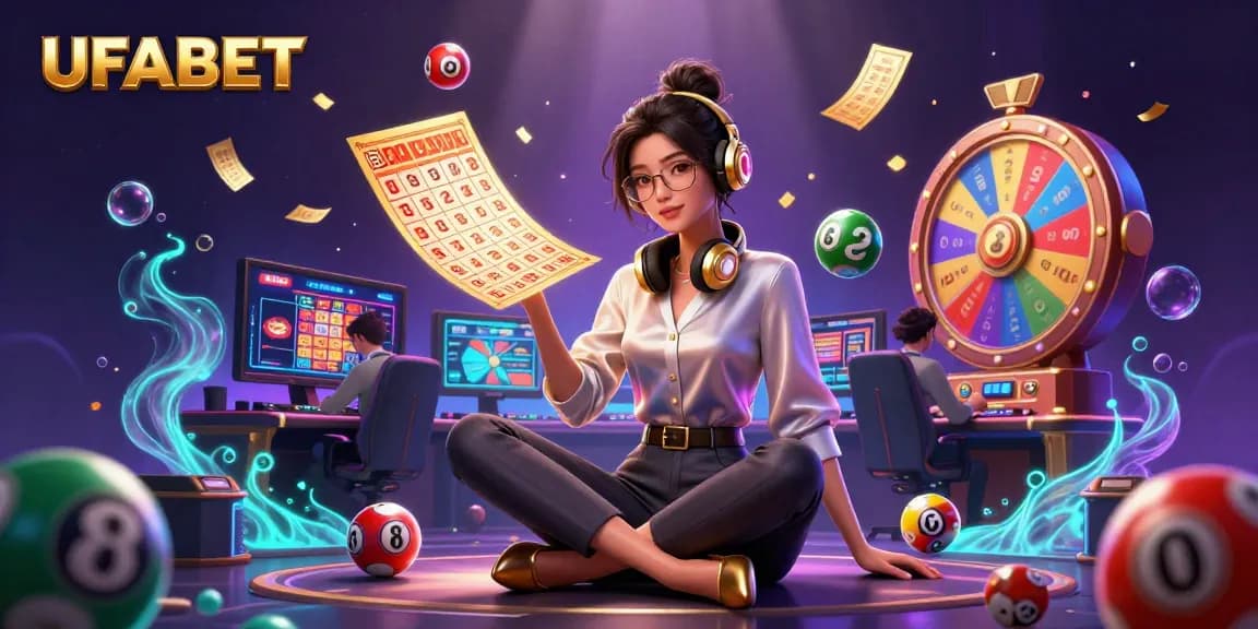 Join UFABET for thrilling online gaming with vibrant lottery balls and casino excitement.