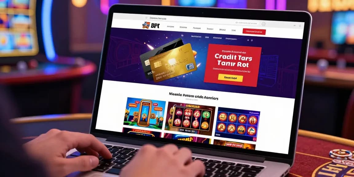 Engaging online casino interface highlighting casinos that take credit cards, showcasing games and promotions.