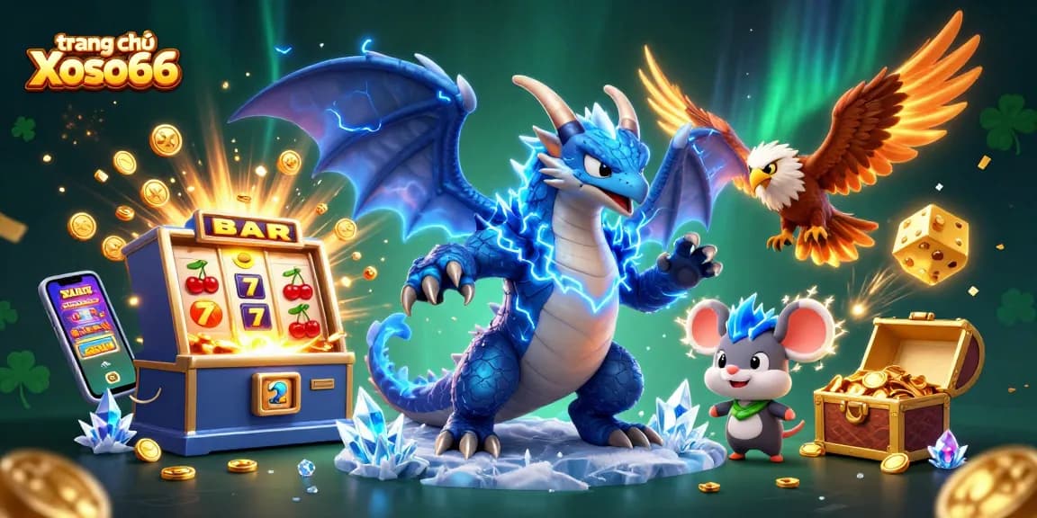 Experience the excitement of trang chủ Xoso66 with a vibrant casino scene packed with winnings and joy.