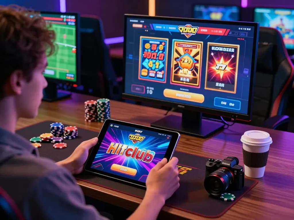 Engaging gaming experience on the Hitclub app, showcasing various game options for tải hitclub users.