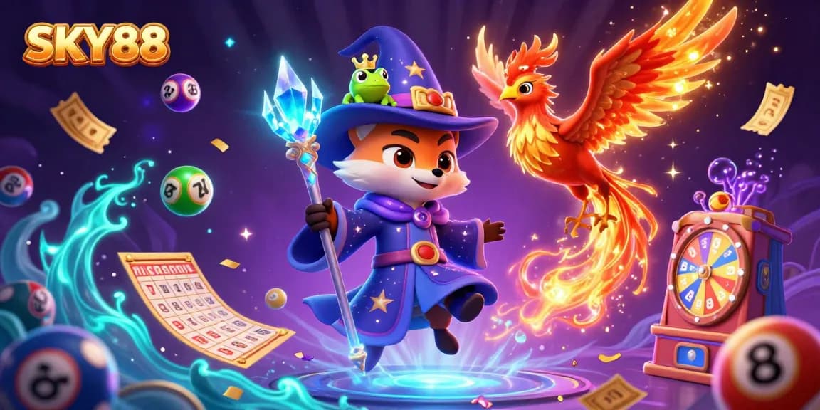 Experience the excitement of SKY88 casino with enchanting characters and dynamic gaming elements.