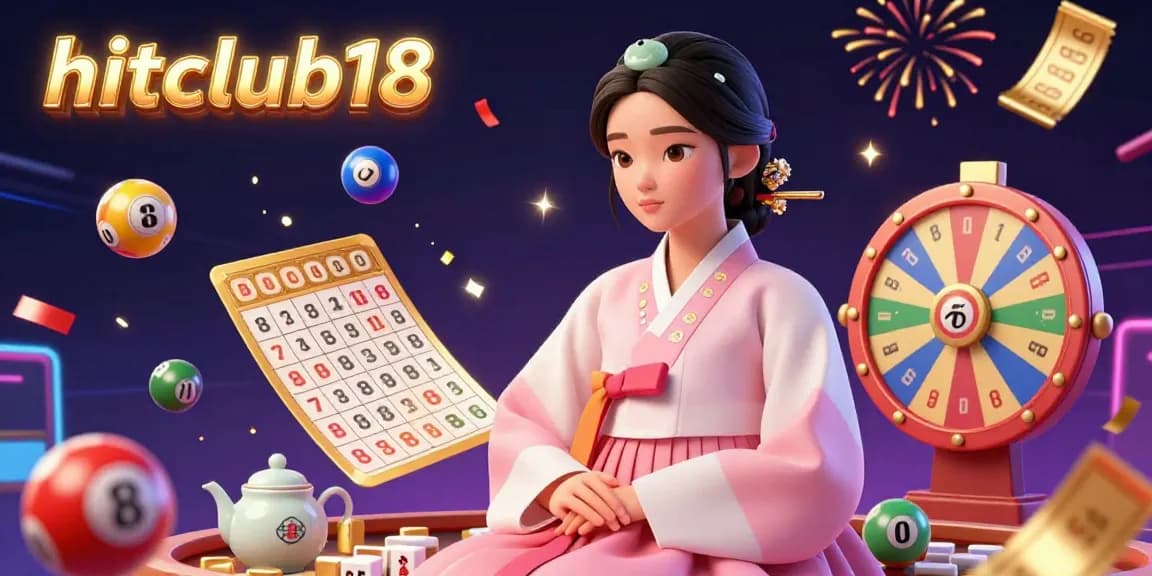 Experience winning at hitclub18 with vibrant casino rewards, lottery excitement, and festive game elements.