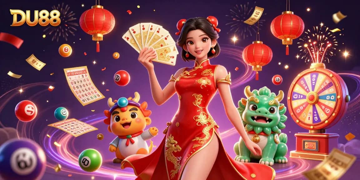 Win big with DU88 at the vibrant, colorful online casino experience featuring dynamic elements and rich designs.
