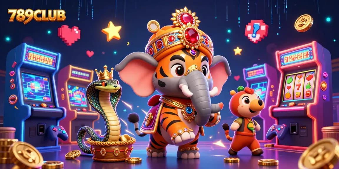 Experience thrilling games at 789CLUB, featuring vibrant characters and exciting casino game elements.