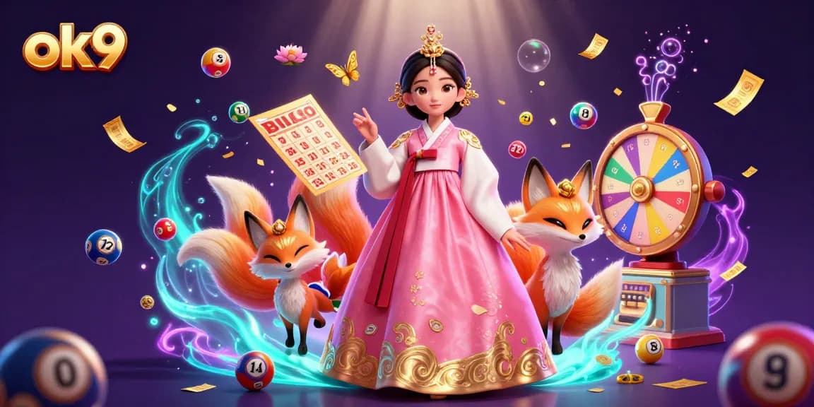 Engage with the vibrant world of ok9 casino games and winning opportunities in this dynamic illustration.