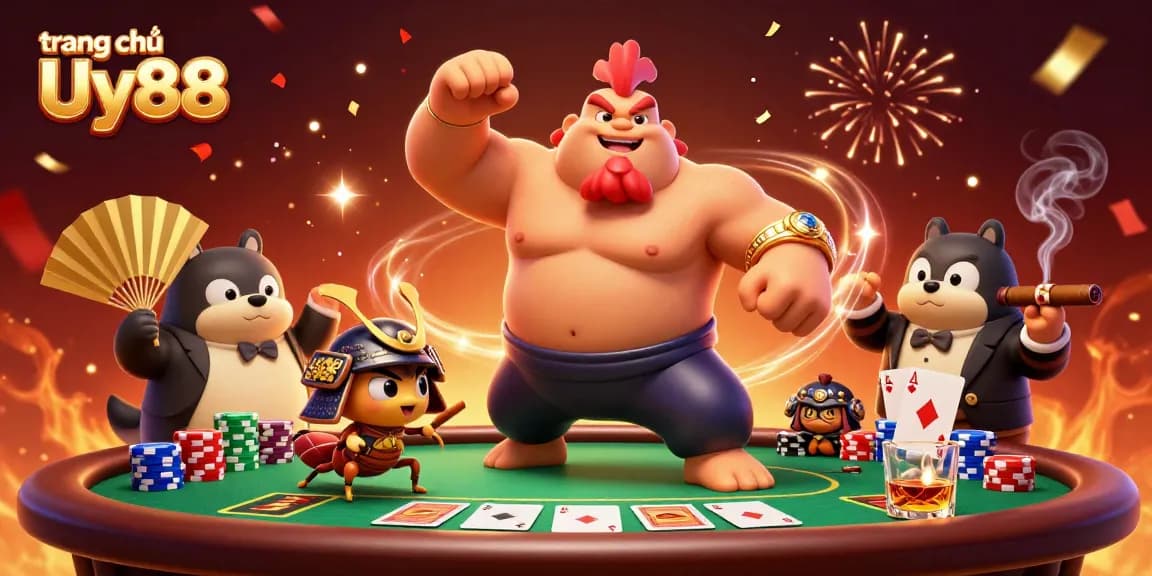 Experience the thrill of poker at trang chủ Uy88 with vibrant characters and intense action.
