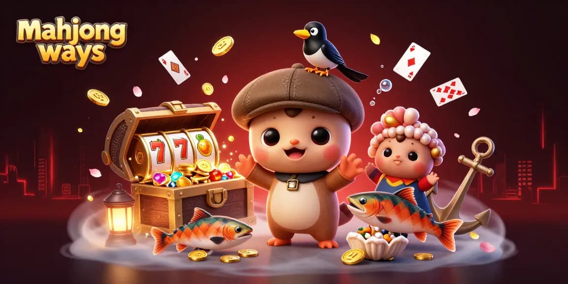 Engage with mahjong ways for slots excitement, featuring vibrant characters and dynamic casino elements.