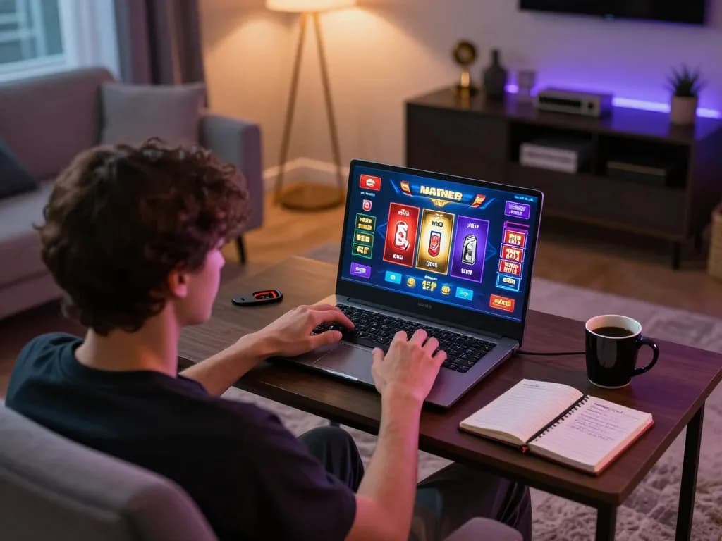 Gambling on laptop featuring 789betss with engaging poker game displayed on screen