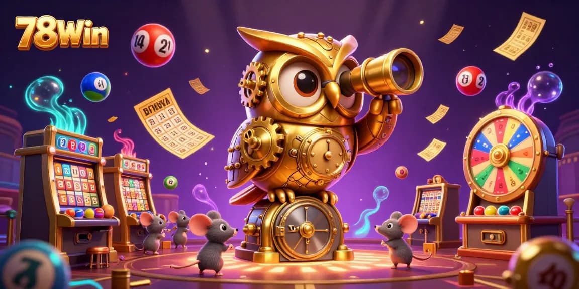 Experience the excitement of 78Win with vibrant casino elements and animated characters.