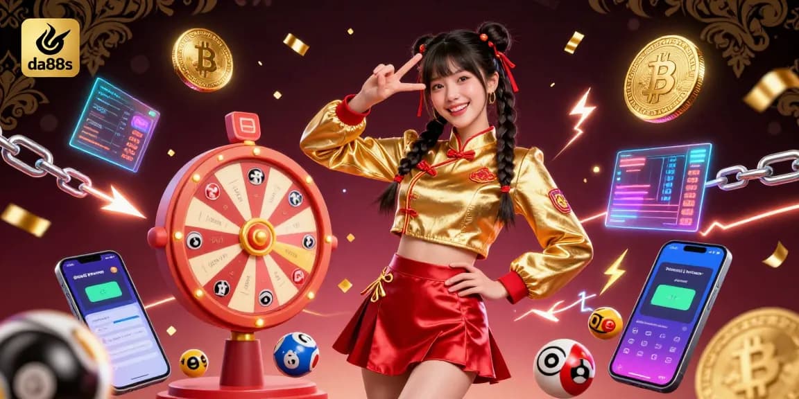Experience thrilling bets and vibrant wins with da88s in this colorful 3D casino illustration.