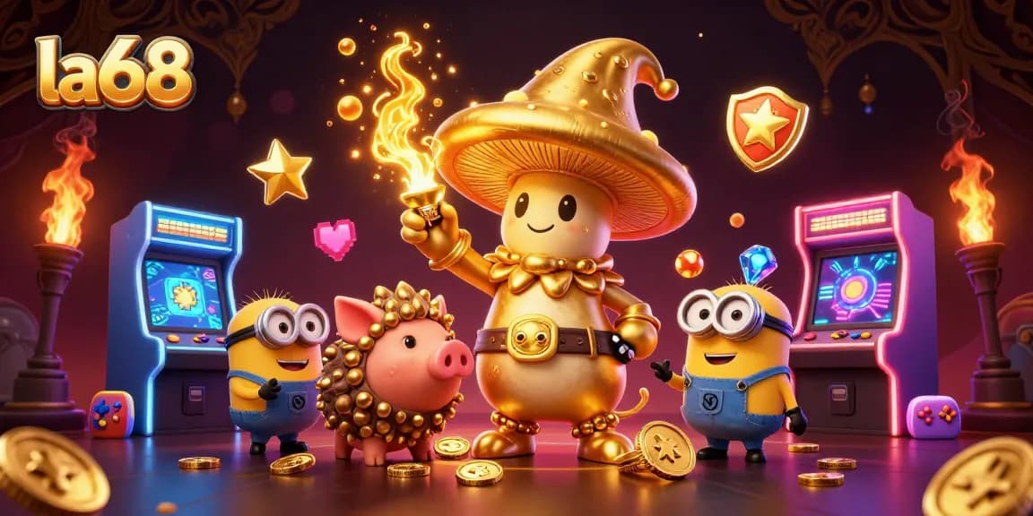 Experience thrilling jackpots at la68 with golden magic, vibrant arcade games, and rich casino elements.