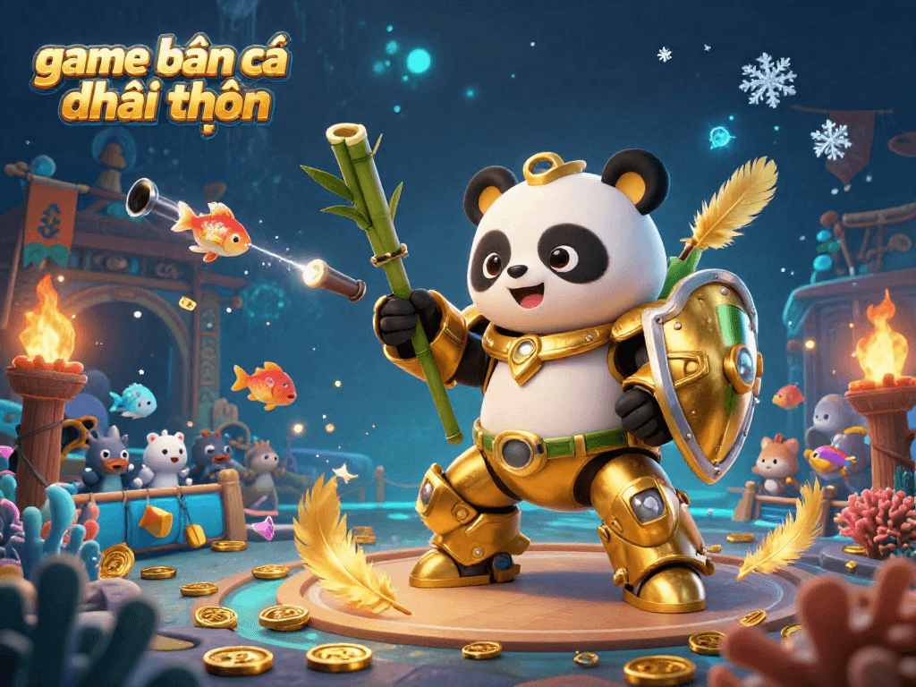 Engage in the thrilling game bắn cá đổi thưởng as you aim for high-scoring fish against vibrant underwater backdrops.