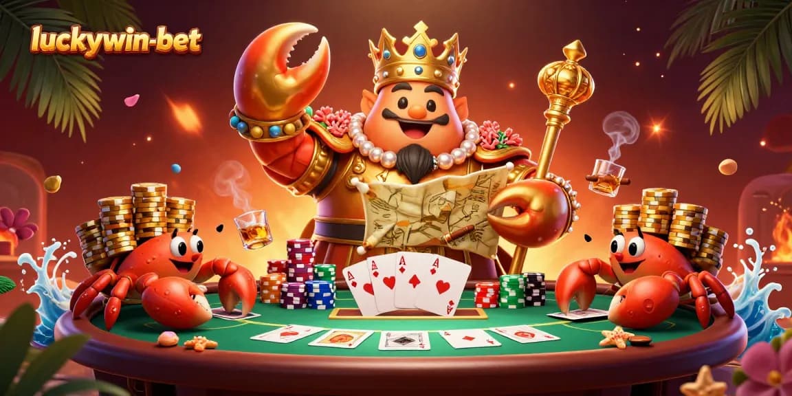 Experience thrilling gameplay at luckywin-bet with our rich casino scene featuring vibrant poker elements and characters.