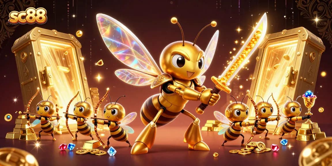 Engage with thrilling gaming from sc88 featuring vibrant 3D cartoon characters amidst dazzling casino treasures.