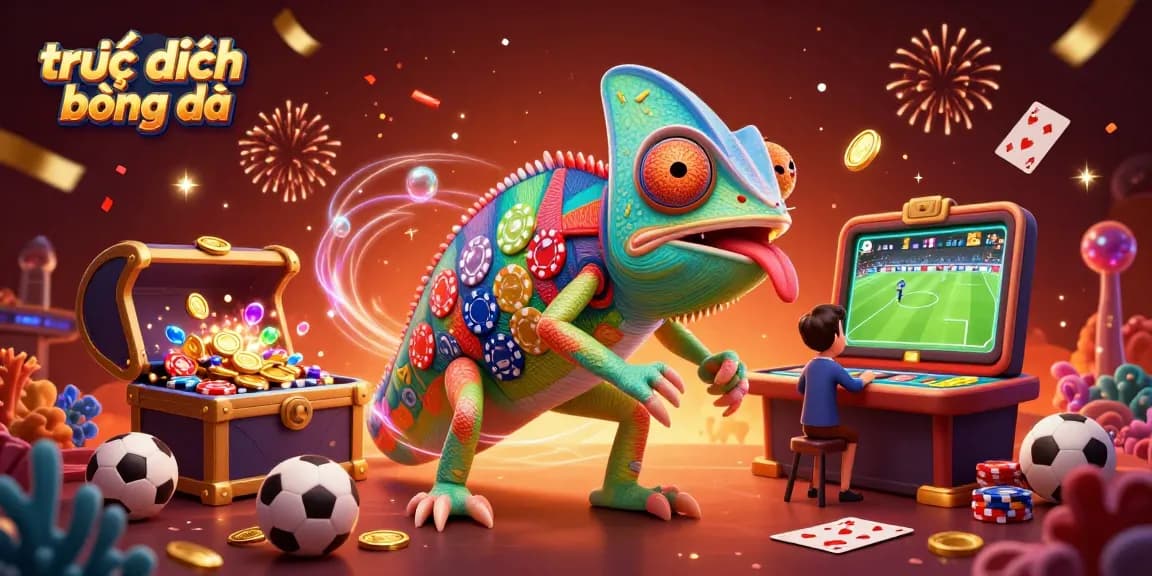 Experience trực tiếp bóng đá with exciting sports betting scenes, vibrant characters, and detailed visuals.