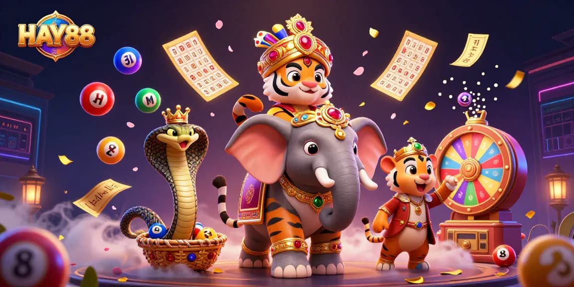 Experience HAY88's vibrant casino excitement with a majestic maharaja and treasures.