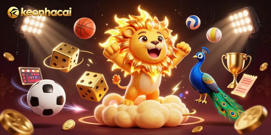 Experience the excitement of keonhacai with a dynamic sports betting scene featuring animated characters and vibrant game elements.