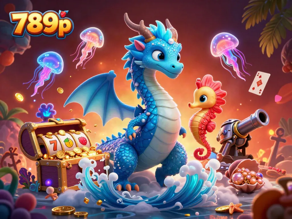 Win big with 789p in this vibrant underwater casino scene featuring exciting slot elements.