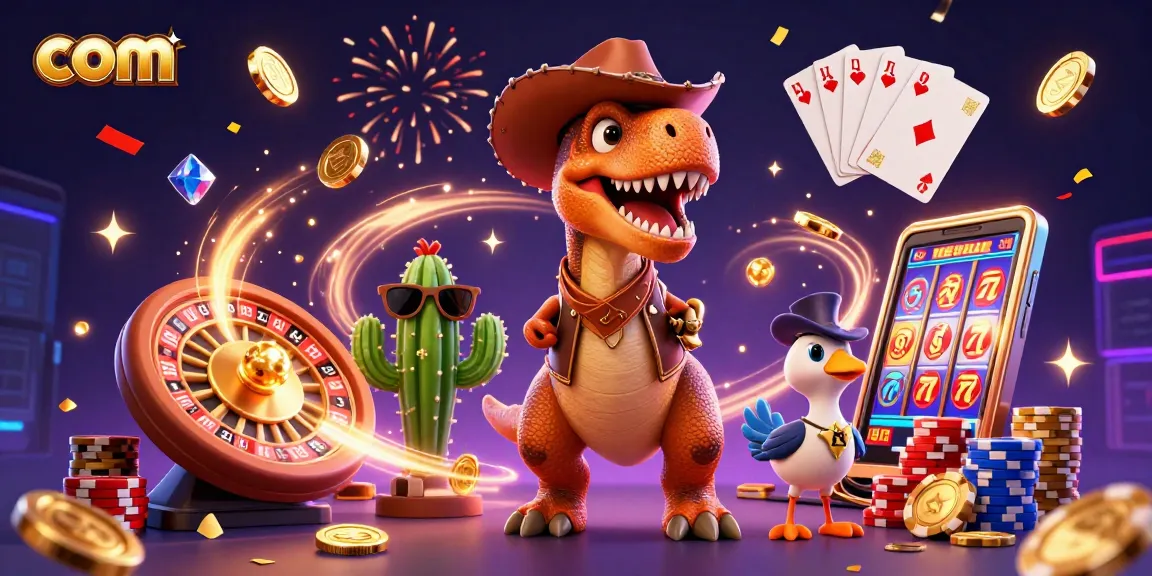 Win big with com's exciting casino features, including slots and roulette in a vibrant setting.