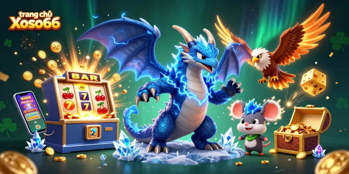 Experience the excitement of trang chủ Xoso66 with a vibrant casino scene packed with winnings and joy.