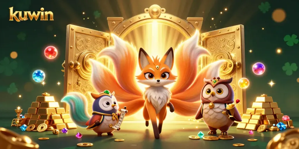 Engage with kuwin's vibrant online casino world featuring enchanting characters and rich treasures.