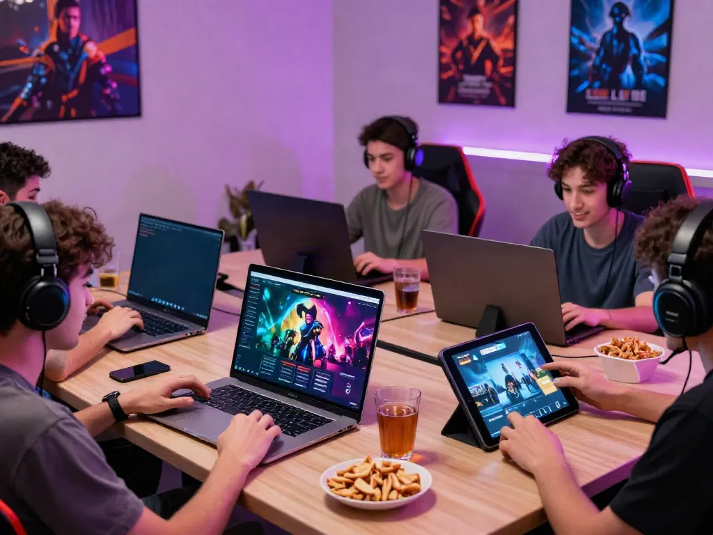 Engaging LU88 online gaming scene with players enjoying various games, highlighting the excitement of lu88 com.
