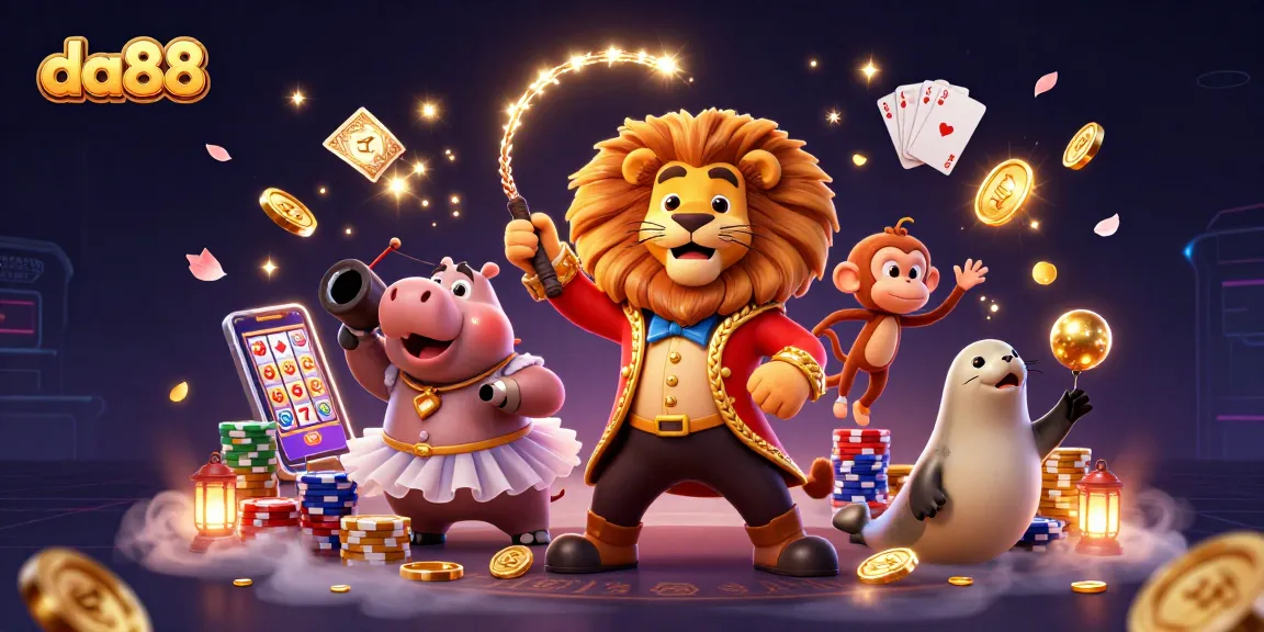 Engaging da88 gaming scene featuring animated characters and vibrant casino elements for bettors.