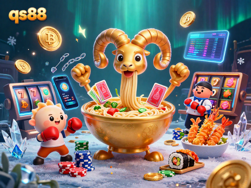 Experience thrilling gameplay at qs88 with vibrant 3D casino characters and crypto elements.