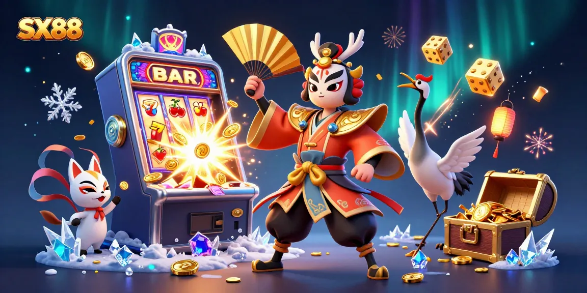 SX88 immersive gaming experience with vibrant characters, jackpots, and casino action.