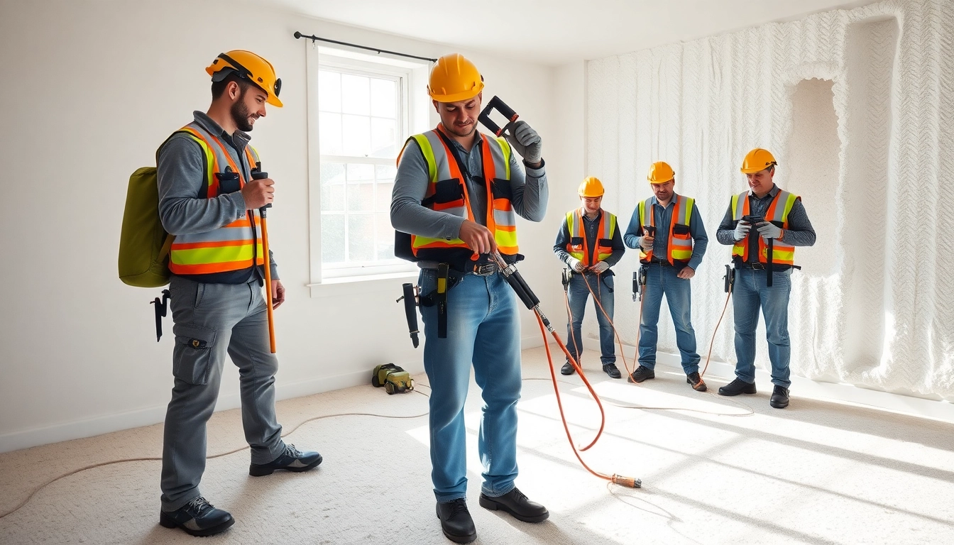 Efficient spray foam removal London service, showcasing a professional team at work.