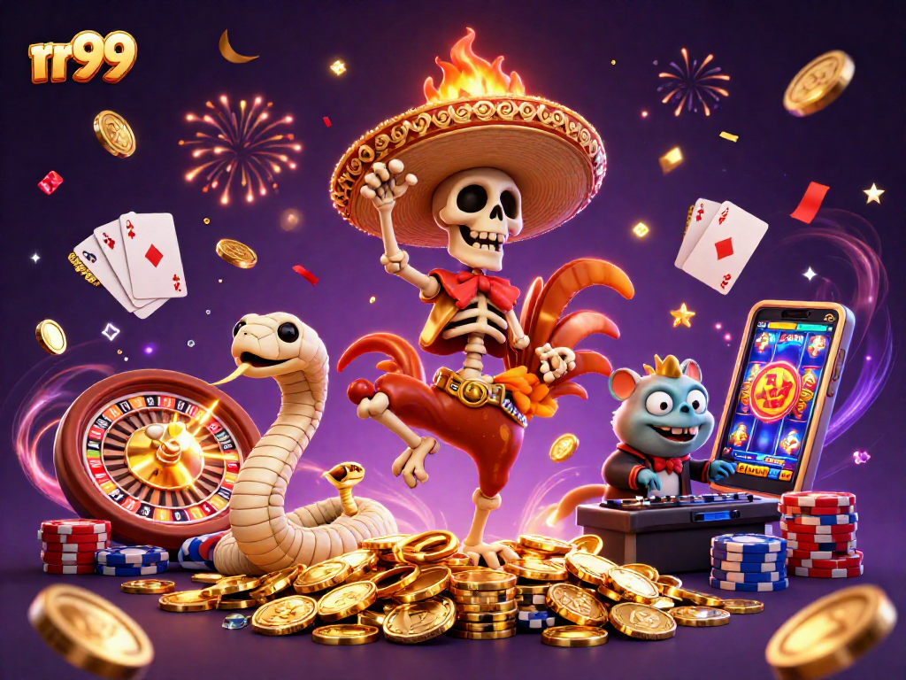 Experience rr99 with dynamic casino action featuring vibrant characters and winning elements.