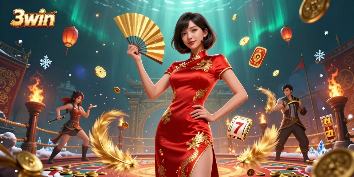 Experience the thrill of 3win with an inspired Asian casino scene filled with rich game elements.