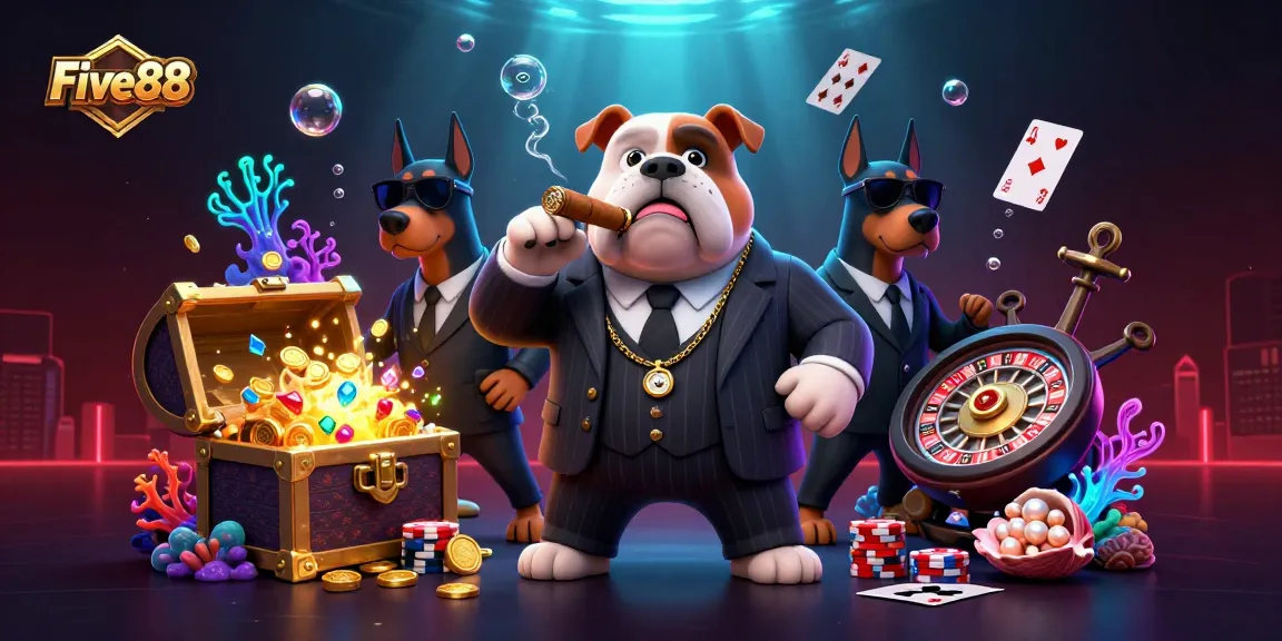 Experience the thrill of winning at Five88 with vibrant casino elements and iconic characters!