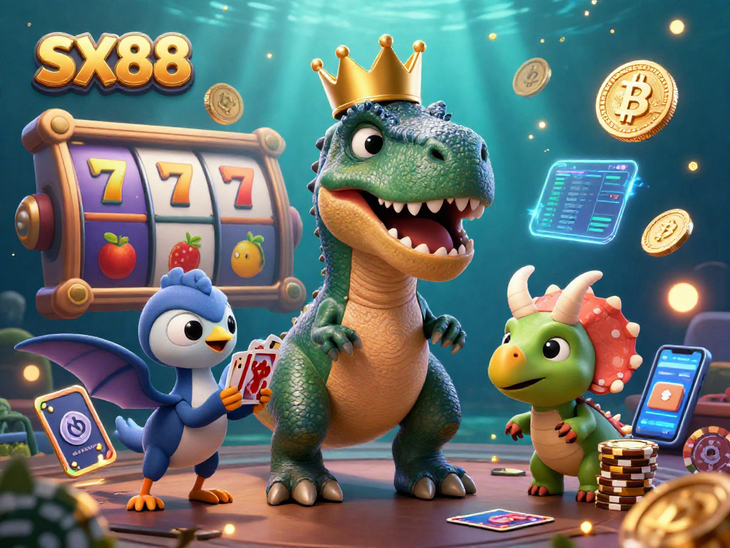 SX88 grants a thrilling gaming experience with vibrant characters and exciting casino elements.