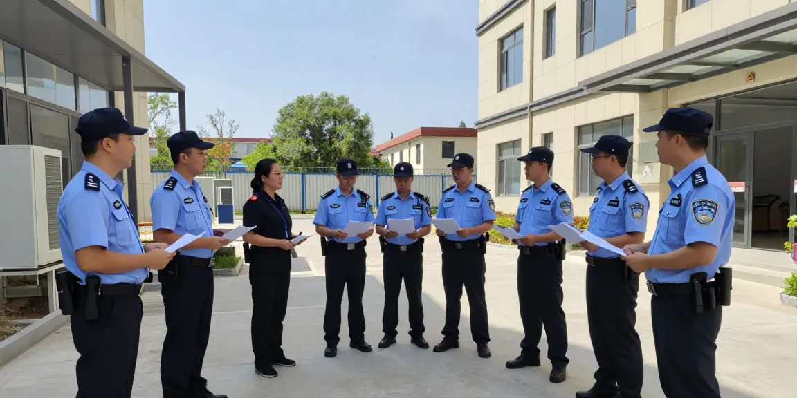 Security Company providing professional and reliable services at a local business site.