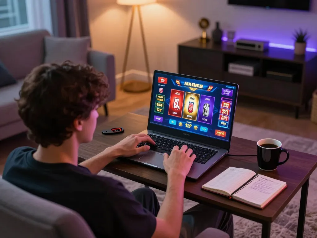 Gambling on laptop featuring 789betss with engaging poker game displayed on screen