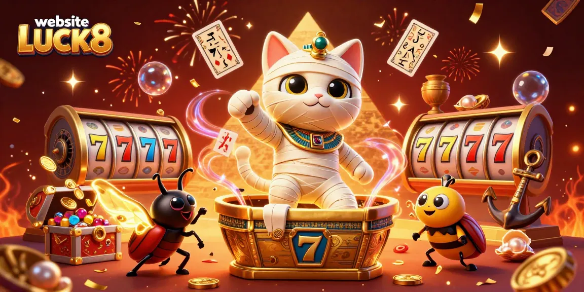 Experience winning strategies at website LUCK8 through rich casino visuals and vibrant characters.