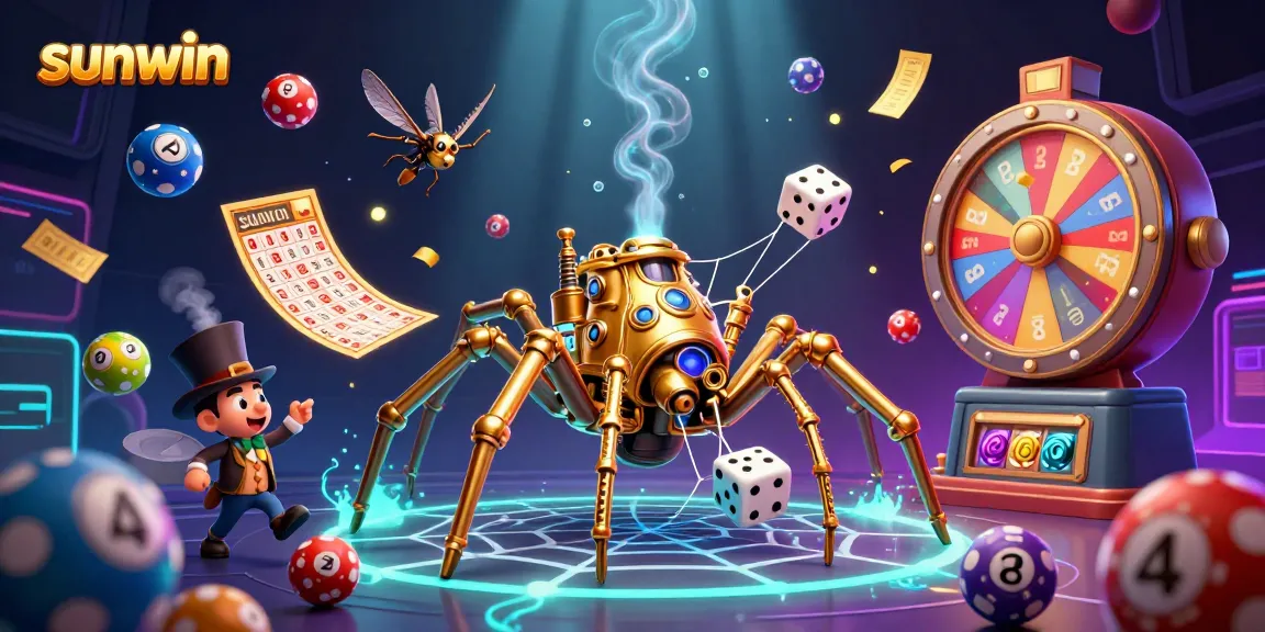 Win at sunwin while enjoying a dynamic casino scene full of vibrant lottery elements.
