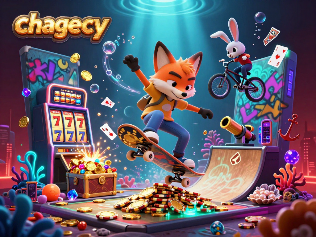 chagency showcases thrilling slot action with vibrant characters in a dynamic casino scene.