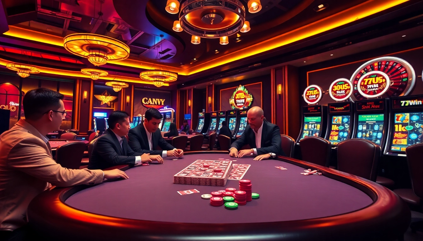 Experience the excitement of poker at 79win with vibrant casino visuals and engaging gambling action.