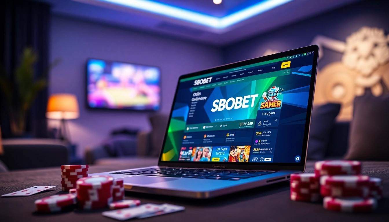 SBOBET online gambling experience with dynamic interface and poker elements