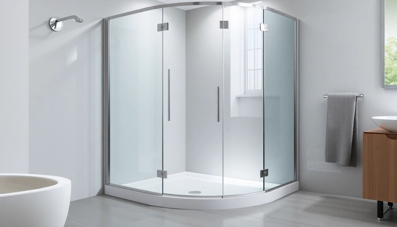 Moderne duschkabine 80x80 in einer eleganten Badezimmerumgebung mit glatten Oberflächen.