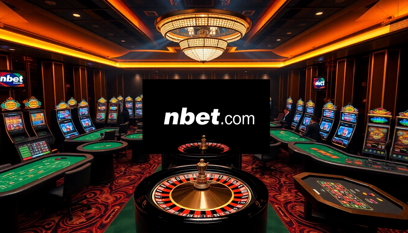 Experience online gambling excitement with nbet.ru.com at a luxurious casino setting.