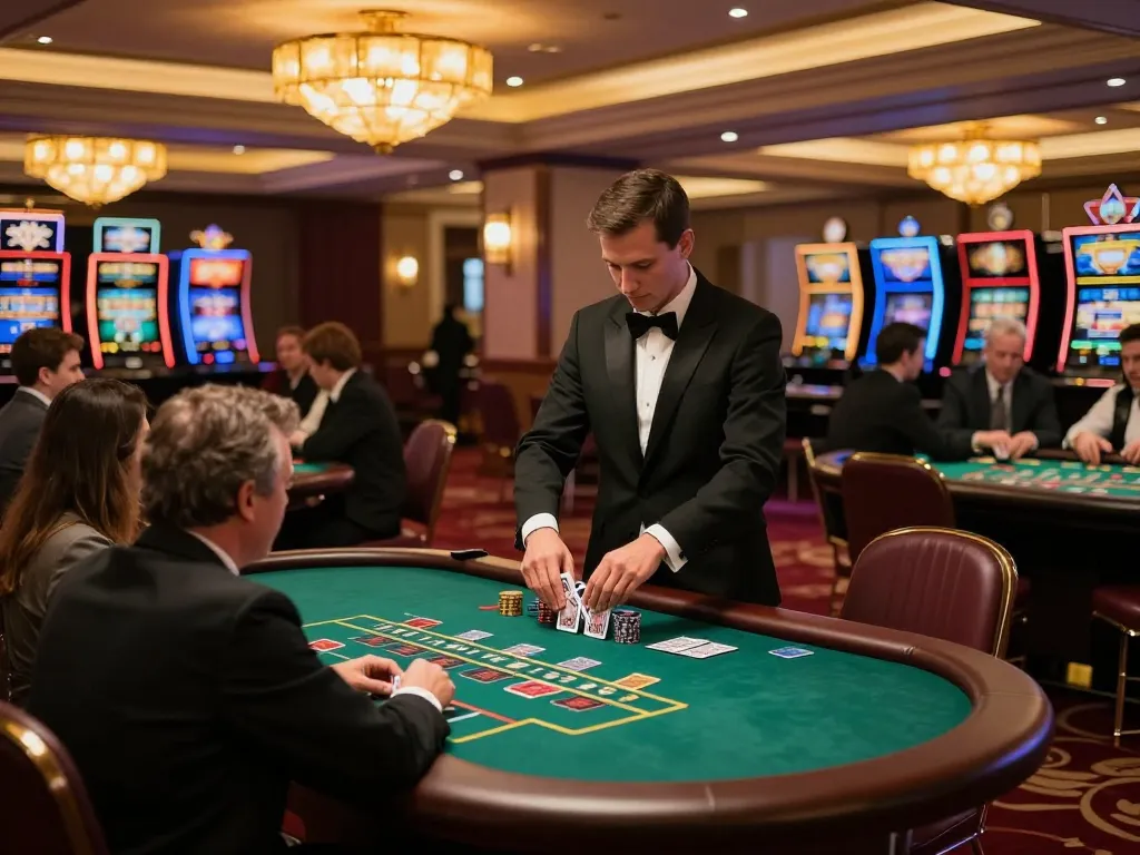 Players enjoying blackjack at xi88 casino, showcasing strategic gameplay and lively atmosphere.