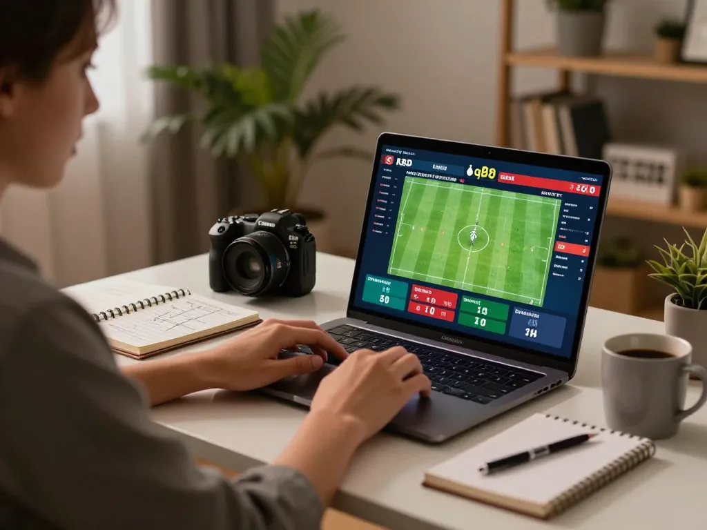 Check live kqbd scores while betting from a cozy home setup with laptop and strategy notes.